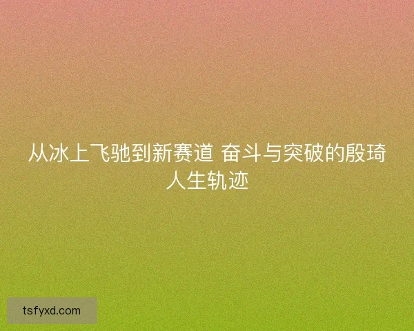 从冰上飞驰到新赛道 奋斗与突破的殷琦人生轨迹 从冰上飞驰到新赛道 奋斗与突破的殷琦人生轨迹