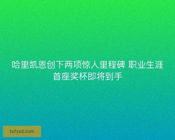 哈里凯恩创下两项惊人里程碑 职业生涯首座奖杯即将到手 哈里凯恩创下两项惊人里程碑 职业生涯首座奖杯即将到手